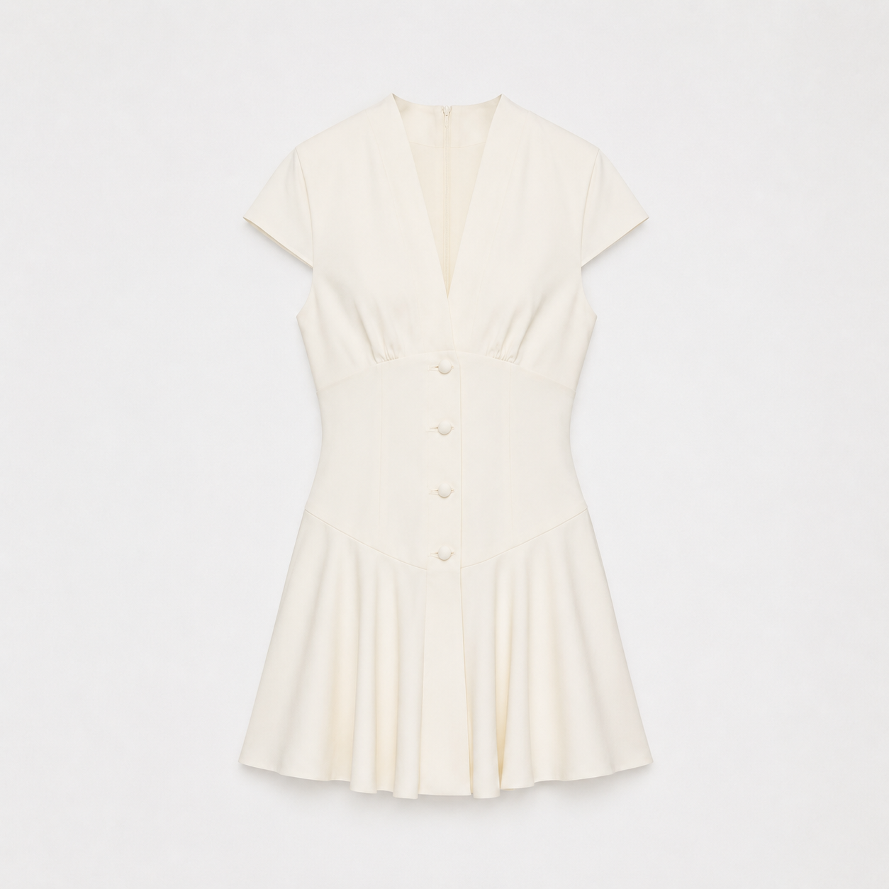 Vestido Corto para Mujer con Botones y Cintura Definida Casual Moda Mujer