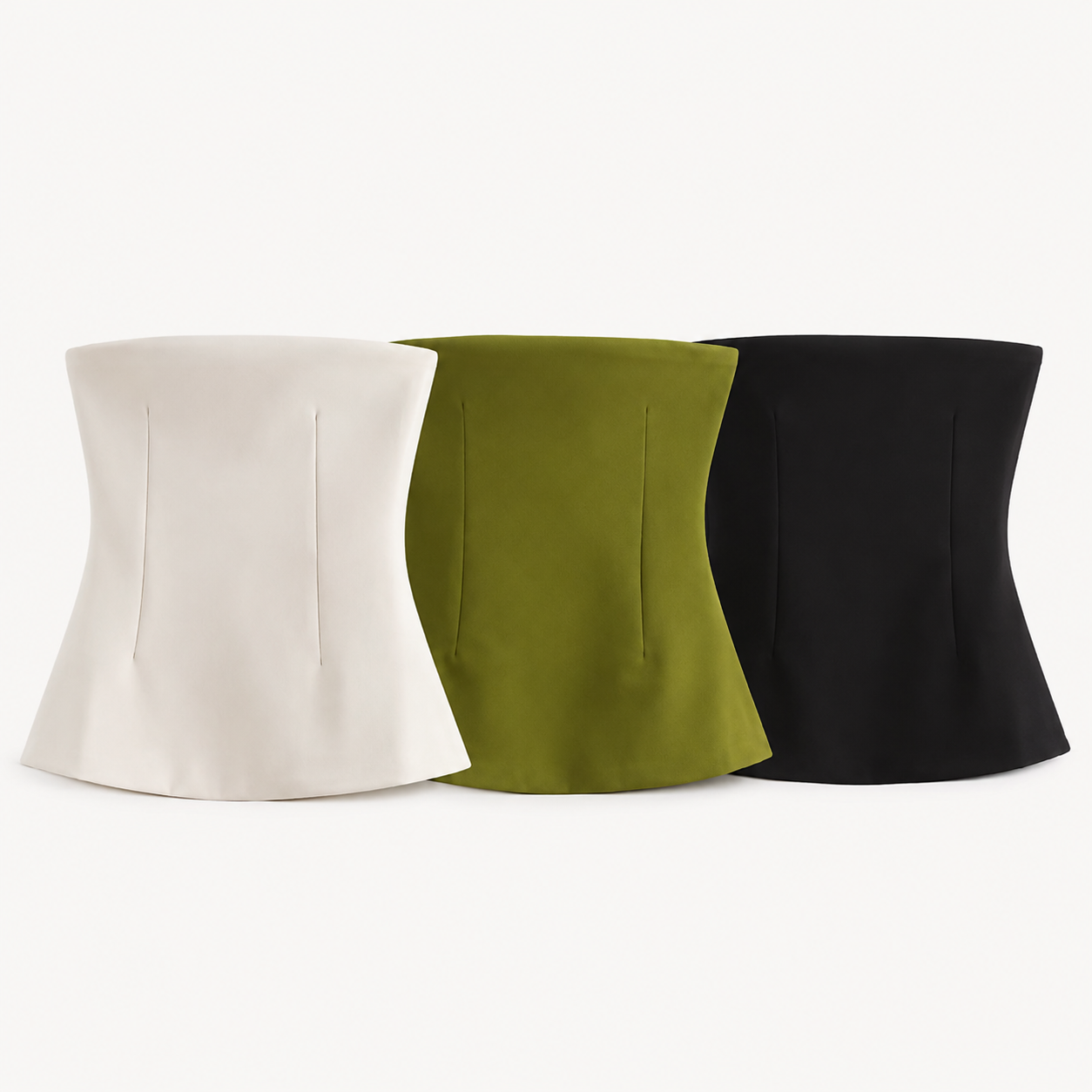 Top Strapless Elegante Estructurado para Mujer en Tendencia Efecto Adelgazante