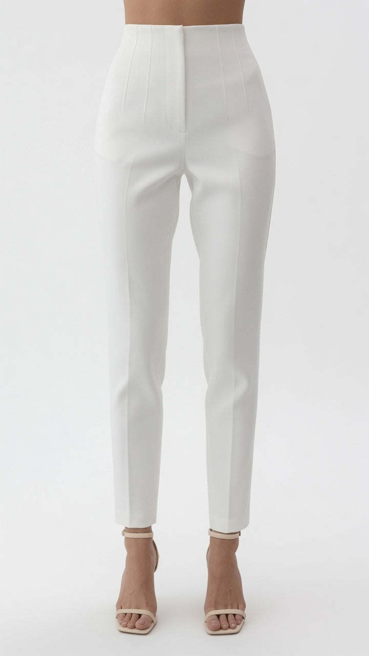 Pantalón Elegante Capri Casual Para Mujer Ajustado Hasta El Tobillo De Cintura Alta Moda En Tendencia