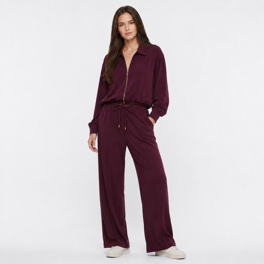 Conjunto Casual Elegante para Mujer Color Vino