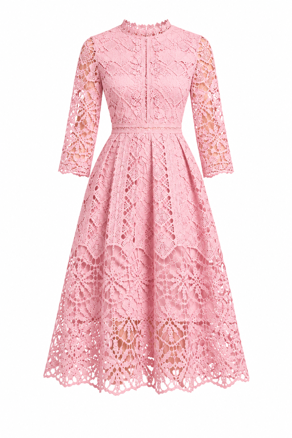 Vestido Elegante Largo Manga Larga Entallado Con Aberturas Cordones Estampado Casual Formal Moda Mujer En Tendencia