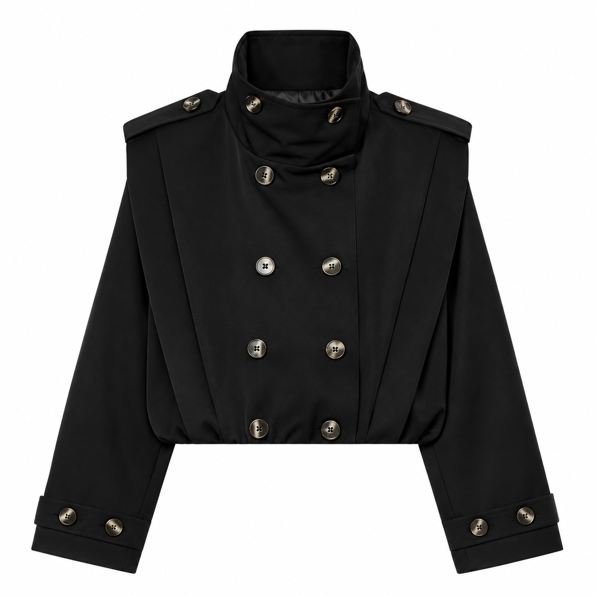 Chamarra Corta Estilo Trench – Elegancia Atemporal