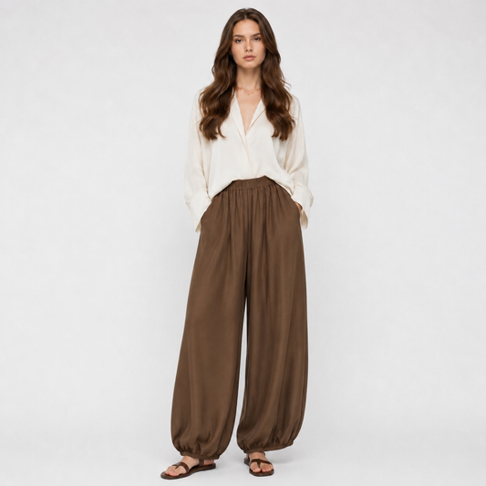 Pantalón Casual Estilo Coreano Holgado Cintura Alta Con Encaje Moda Mujer En Tendencia