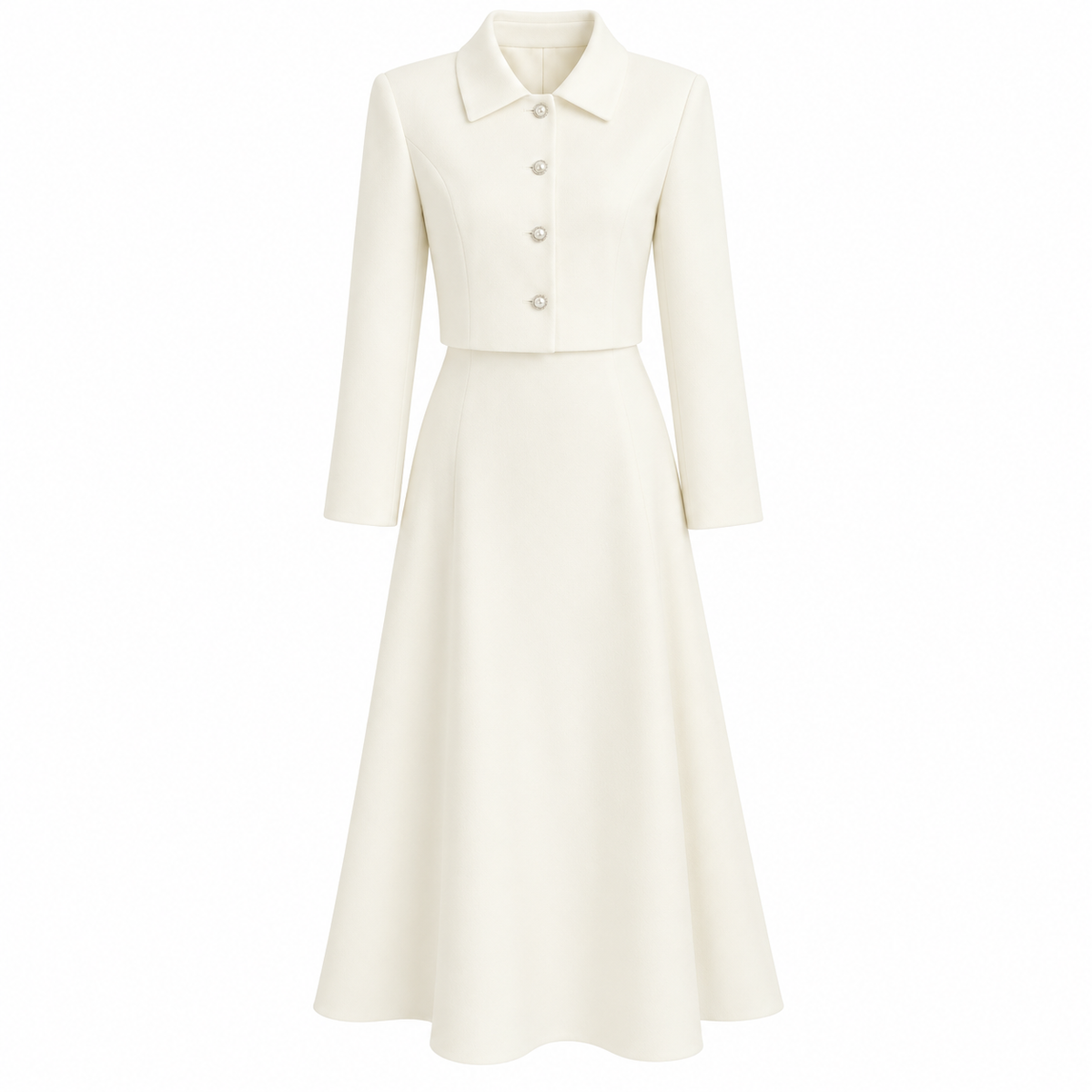 Conjunto Elegante de Dos Piezas con Falda Larga