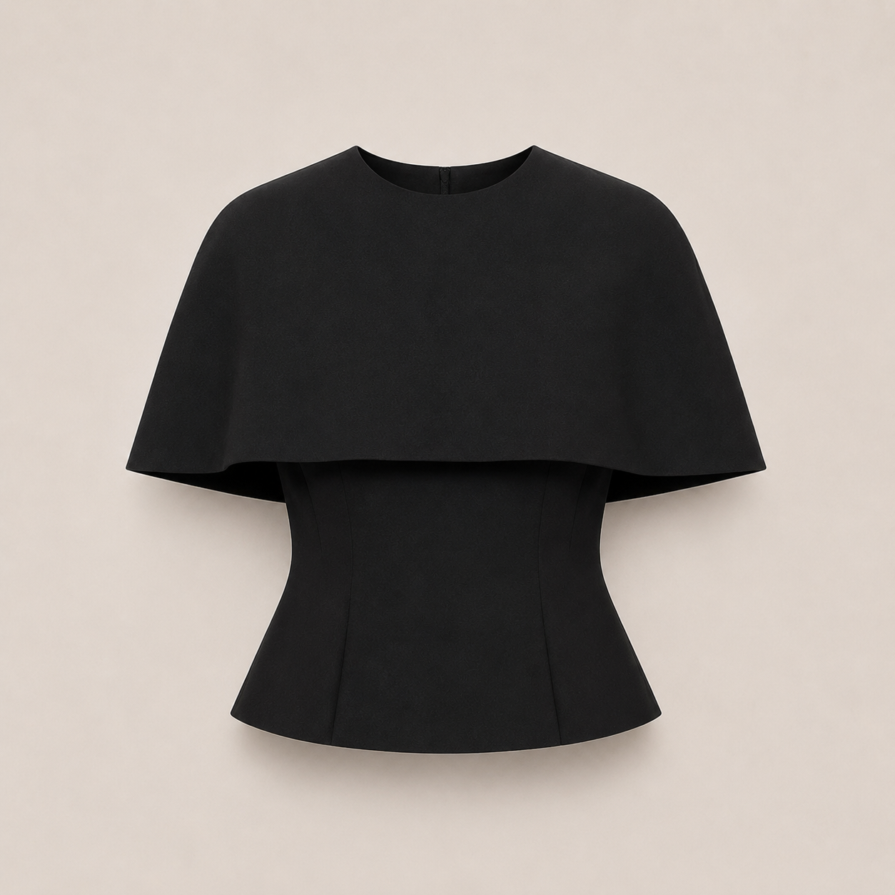 Blusa Capa Elegante para Mujer con Corte Estructurado