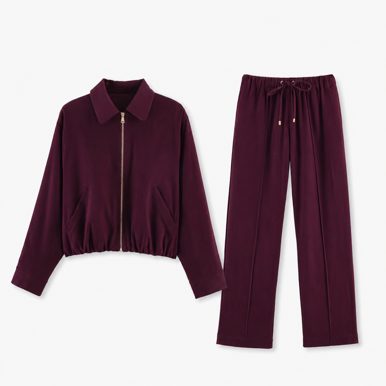 Conjunto Casual Elegante para Mujer Color Vino