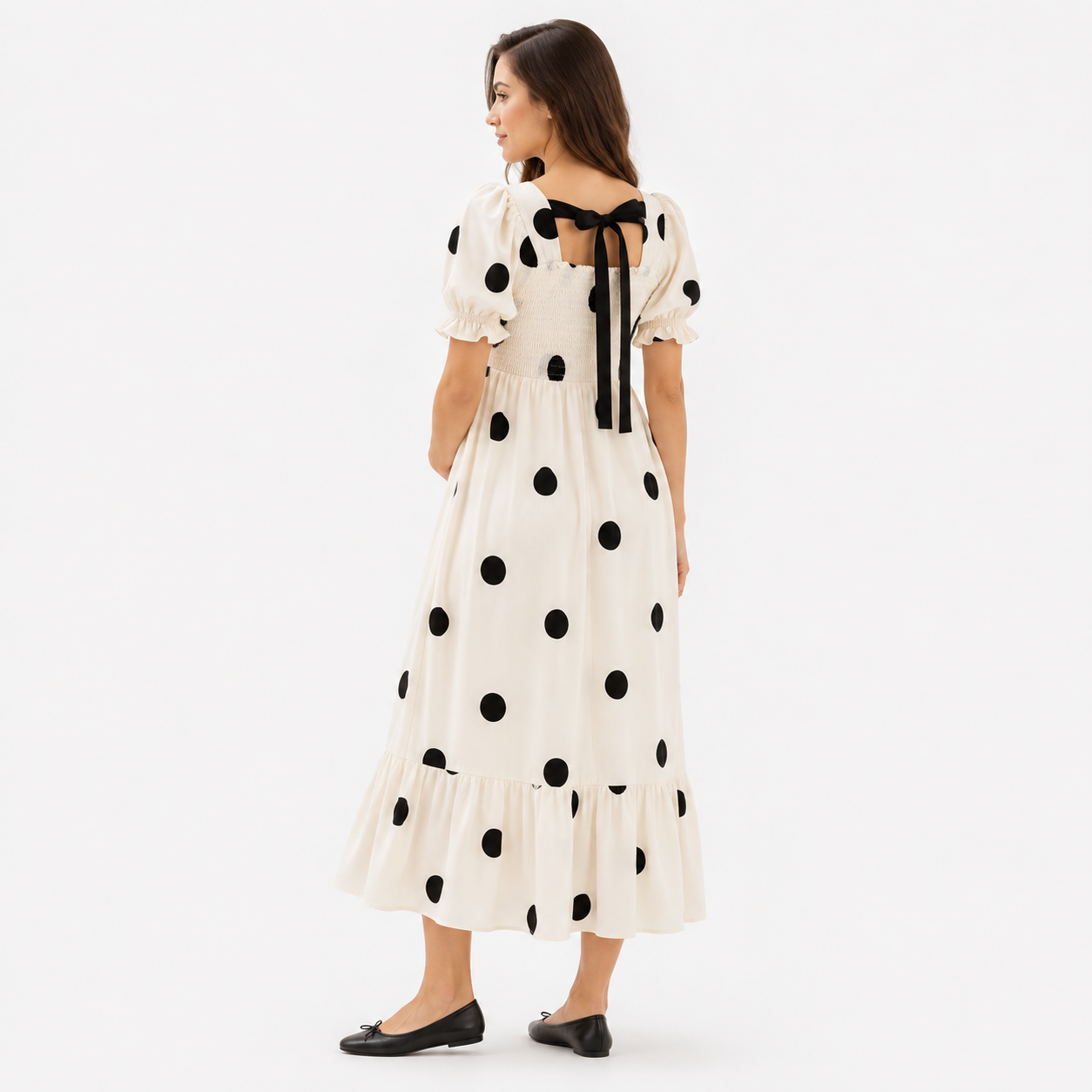 Vestido de Maternidad con Lunares Cómodo y Femenino