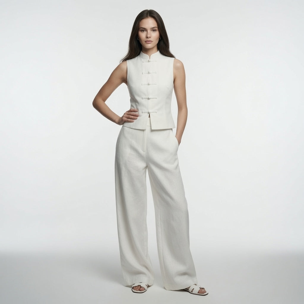 Blusa Casual formal Elegante Estilo Chino Manga Corta Para Mujer, Manga Corta Moda En Tendencia.