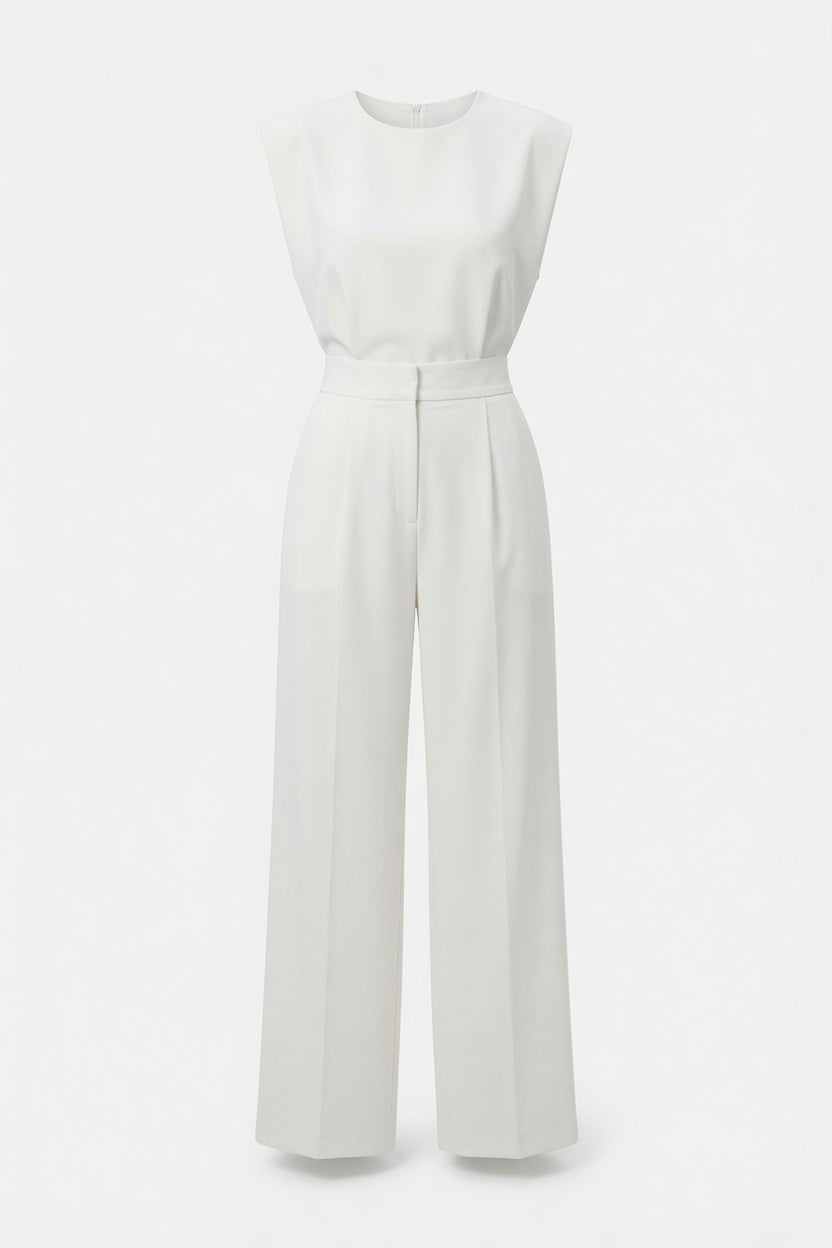 Elegante Mono De Mujer De Color Liso Con Tirantes Asimétricos y Pierna Recta Moda Mujer En Tendencia 4 Tonos Mas