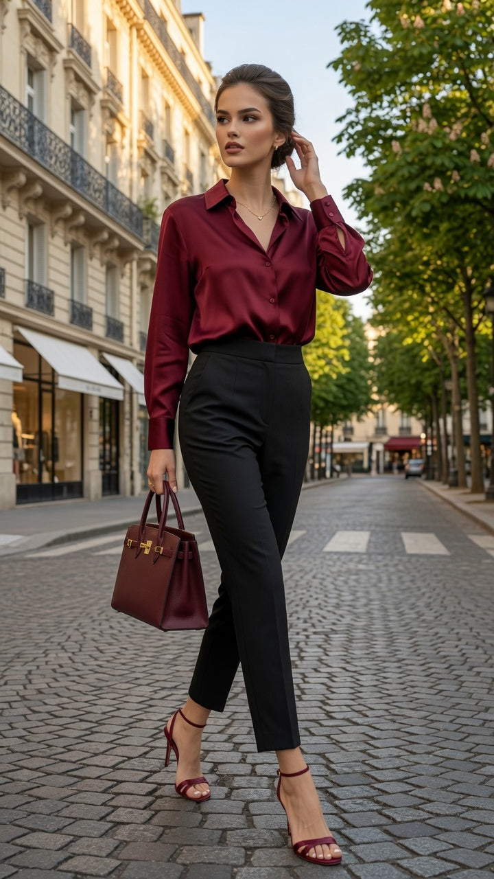 Elegante Pantalón De Traje Para Mujer De Pierna Recta Diseño Asimétrico Moda Mujer En Tendencia