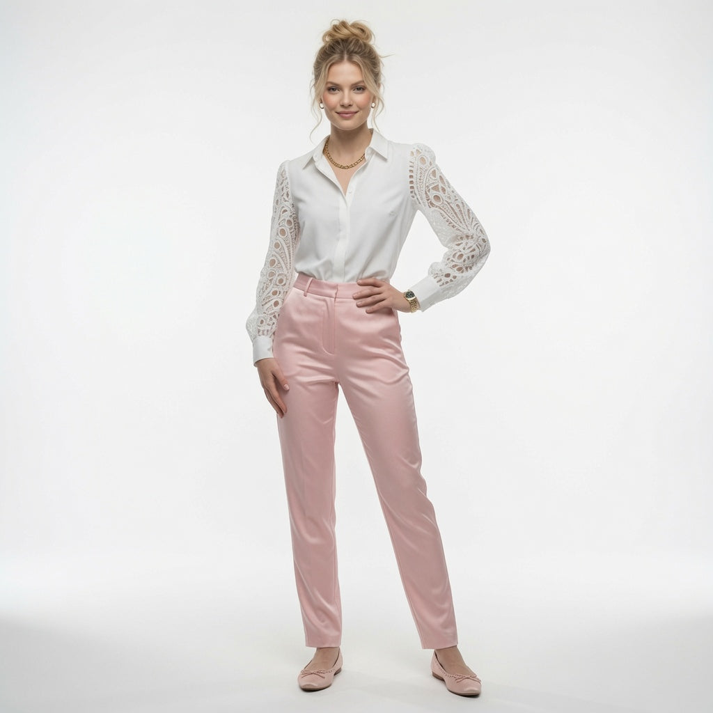 Blusa Hueca Casual Formal Elegante Moda Mujer En Tendencia- Un Tono Mas.