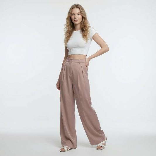 Elegante Pantalón Recto De Traje De Vestir Para Mujer  Casual Formal Moda Mujer En Tendencia 3 Tonos Mas