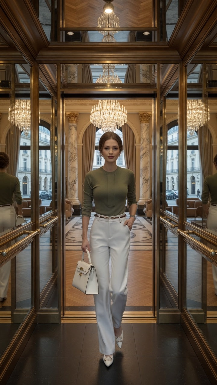 Pantalón Elegante De Traje Para  Mujer Pantalones Rectos De Cintura Alta Casual Formal Moda Mujer En Tendencia