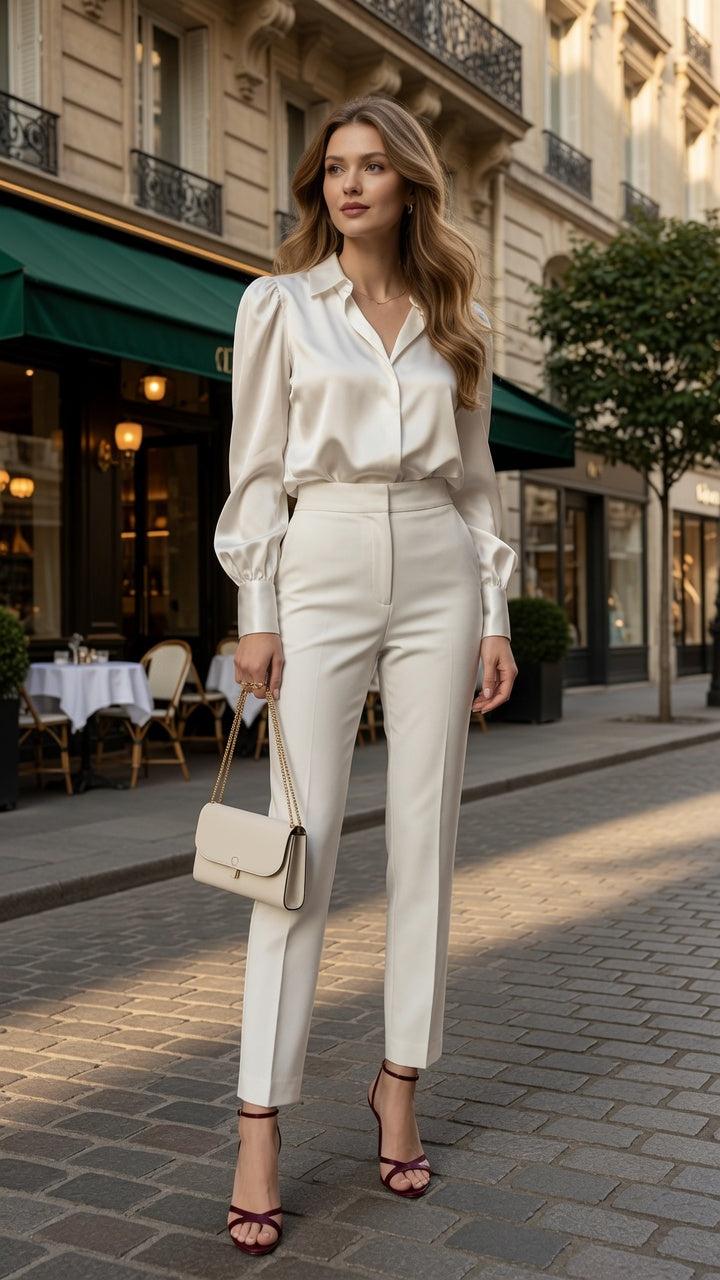 Elegante Pantalón De Traje Para Mujer De Pierna Recta Diseño Asimétrico Moda Mujer En Tendencia