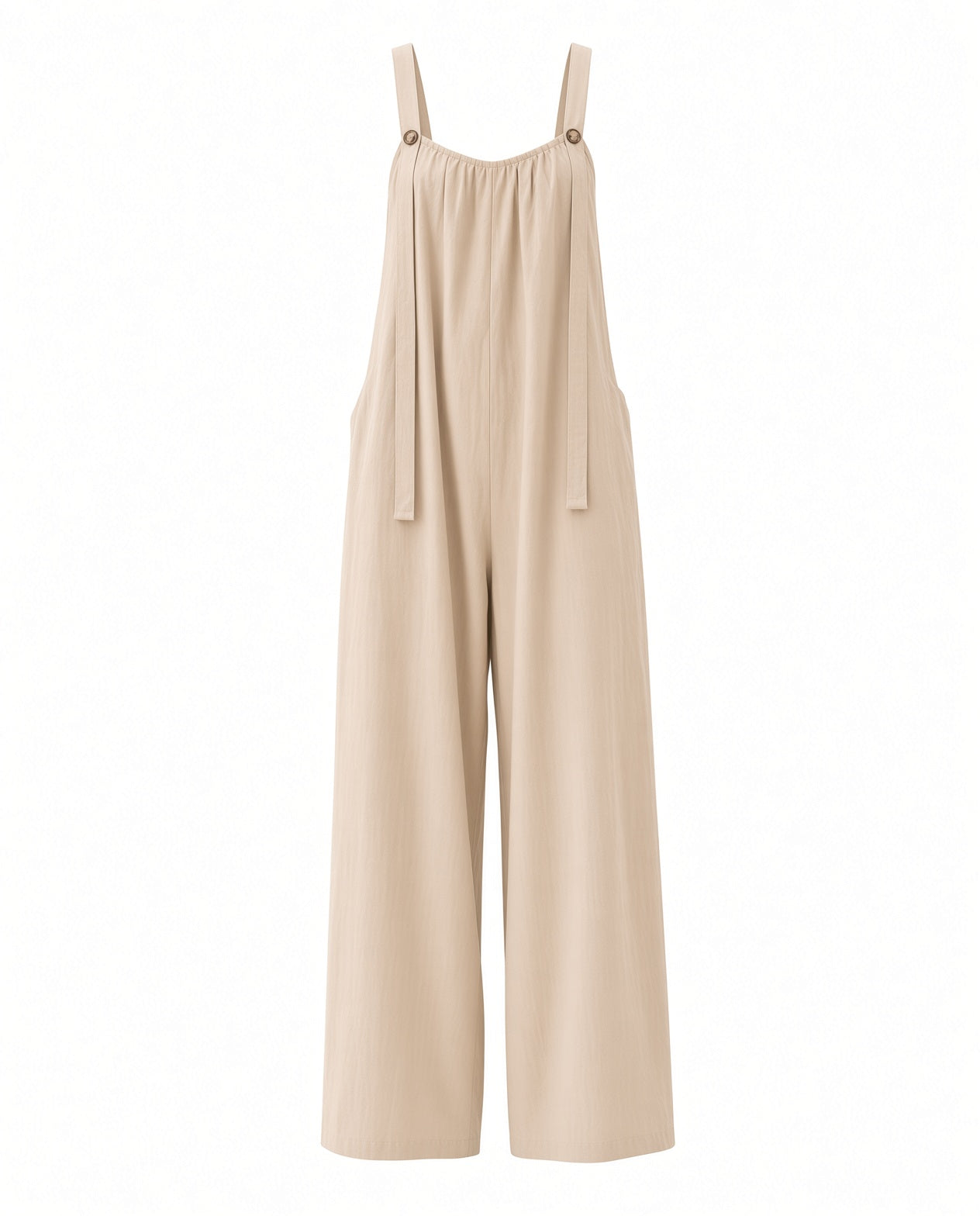 Mono Elegante Casual Sin Mangas Pierna Ancha Holgado Fresco Moda Mujer En Tendencia