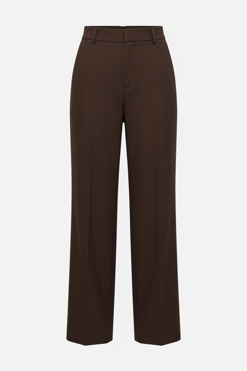 Pantalón Elegante De Traje Para Mujer Pantalones Rectos De Cintura Alta Casual Formal Moda Mujer  En Tendencia