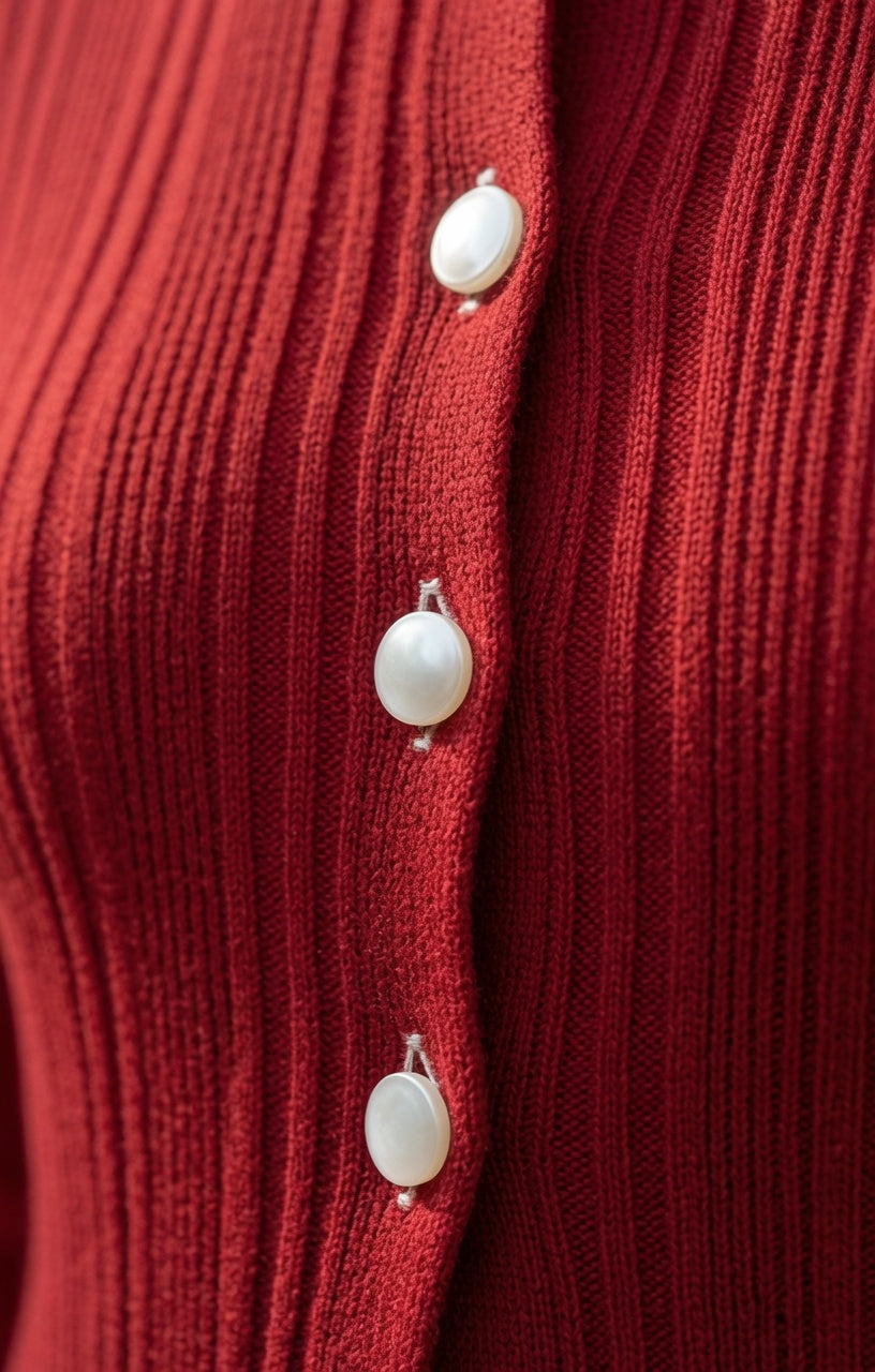 Conjunto Elegante Top Manga Larga y Falda Larga De Punto Con Volantes Moda Mujer En Tendencia