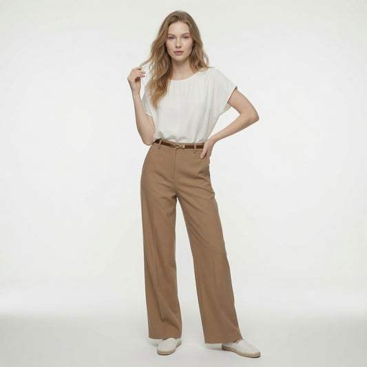 Pantalón Elegante De Traje Para Mujer Pantalones Rectos De Cintura Alta Casual Formal Moda Mujer En Tendencia.