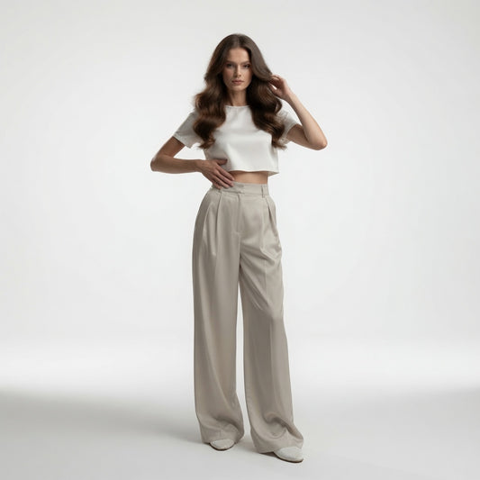 Elegante Pantalón Recto De Traje De Vestir Para Mujer Moda En Tendencia 4 Tonos Mas
