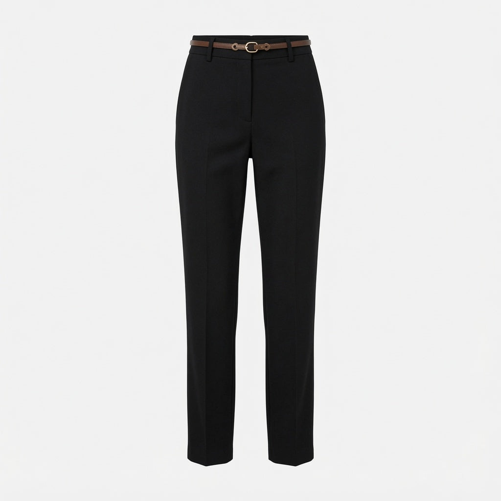 Pantalón Elegante De Traje Para Mujer Pantalones Rectos De Cintura Alta Casual Formal Moda Mujer  En Tendencia