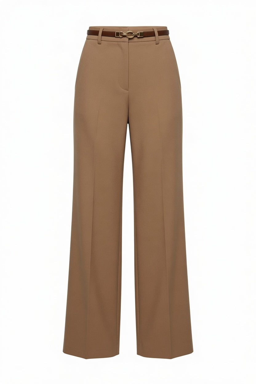 Pantalón Elegante De Traje Para Mujer Pantalones Rectos De Cintura Alta Casual Formal Moda Mujer  En Tendencia