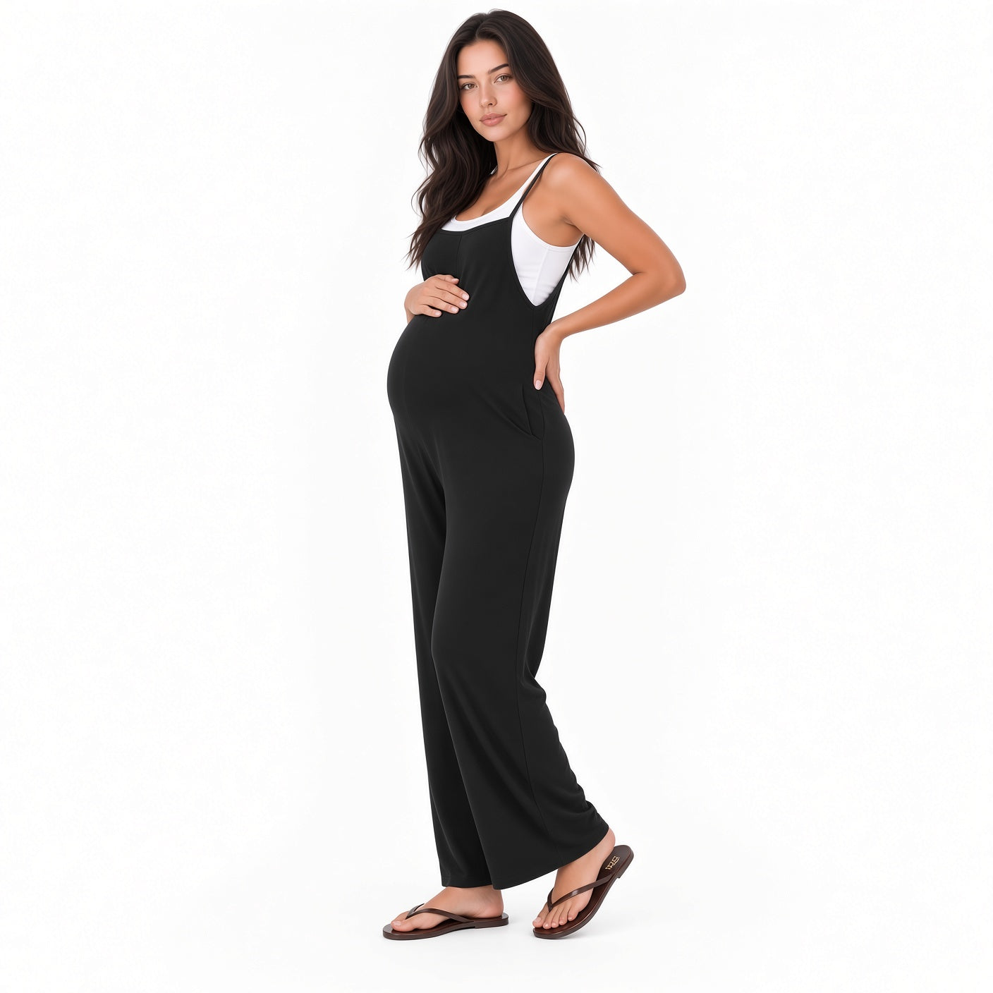 Mono Casual Holgado De Lino Transpirable Fresco Tirantes Moda Mujer En Tendencia