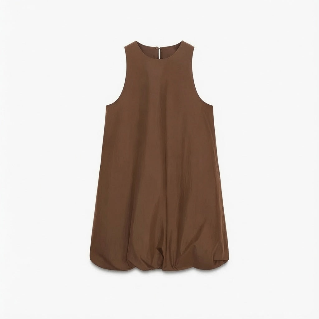 Vestido Elegante Casual Corto Estilo Coreano Cuello Redondo Moda Mujer En Tendencia