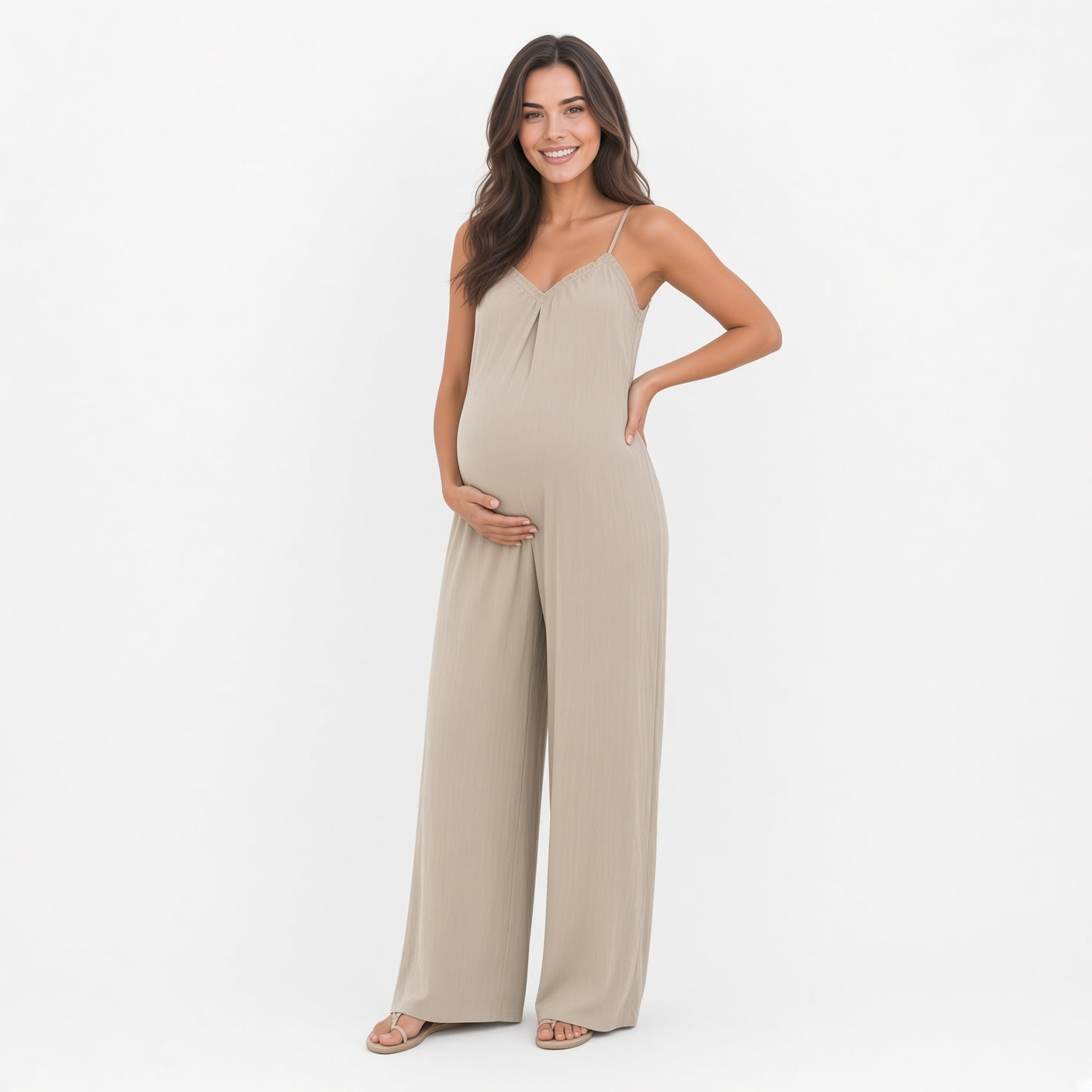 Mono Casual Holgado Pierna Ancha Con Tirantes Fresco Sin Mangas Moda Mujer En Tendencia