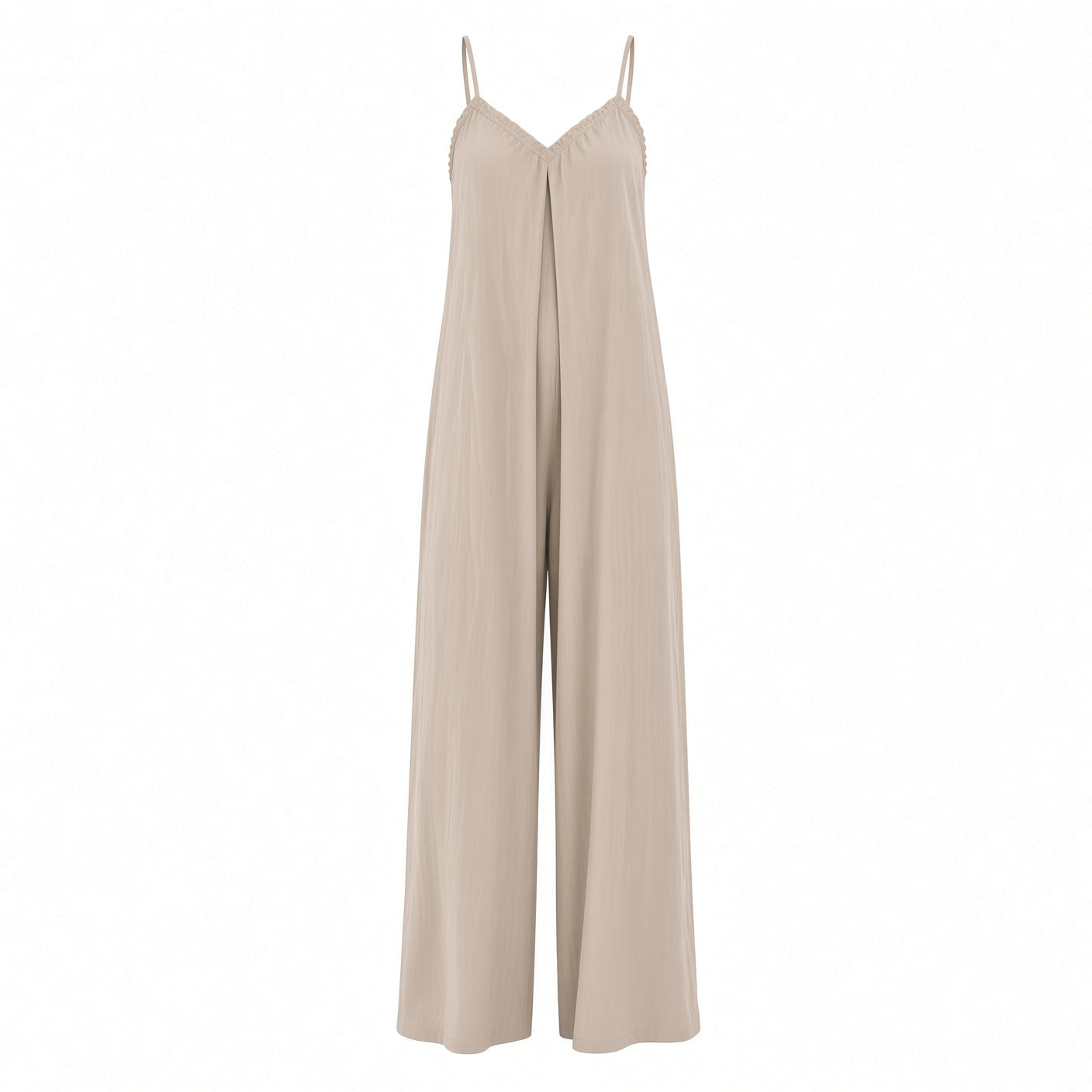 Mono Casual Holgado Pierna Ancha Con Tirantes Fresco Sin Mangas Moda Mujer En Tendencia