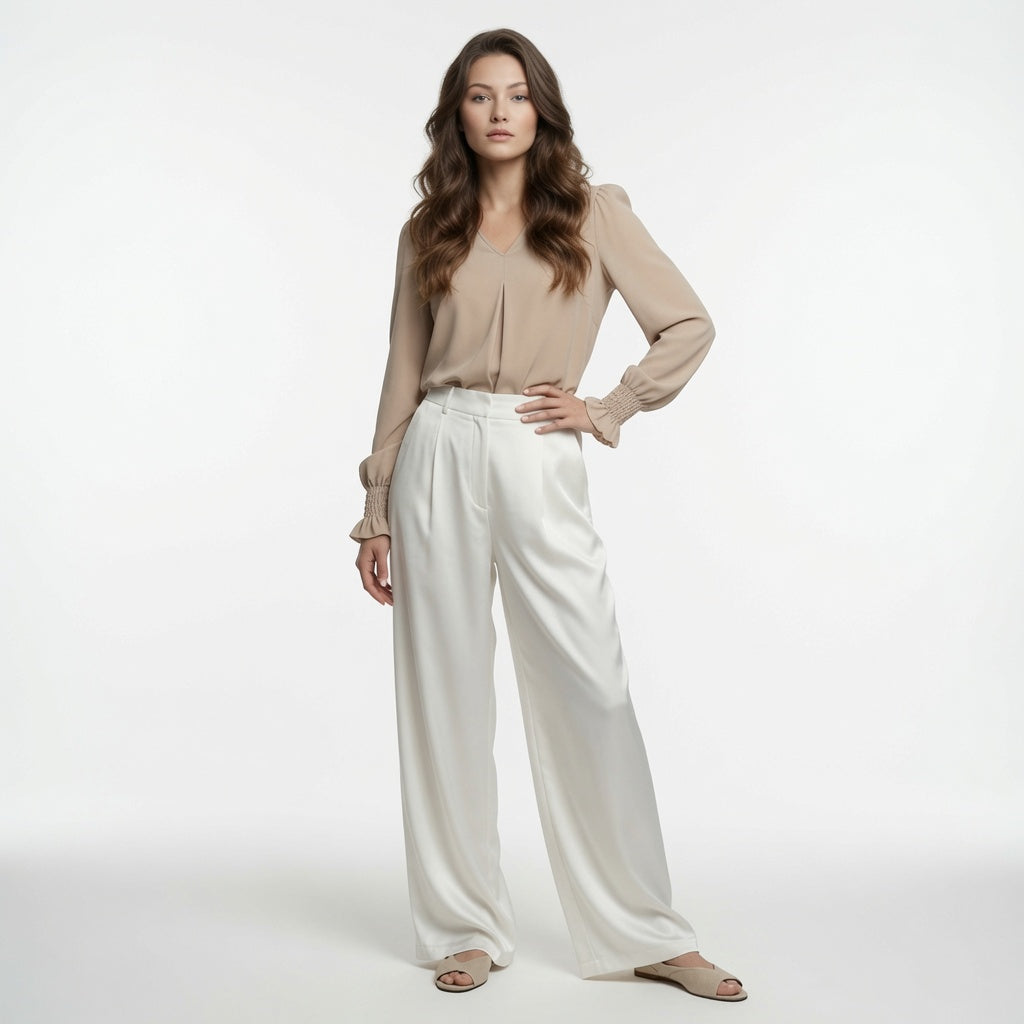 Blusa Casual Formal Elegante Con Escote V En Tendencia / 3 Colores Mas.