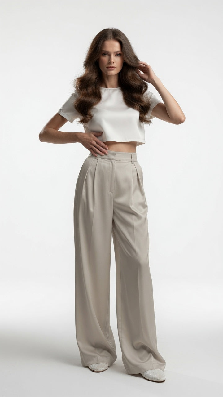 Elegante Pantalón Recto De Traje De Vestir Para Mujer  Casual Formal Moda Mujer En Tendencia 3 Tonos Mas