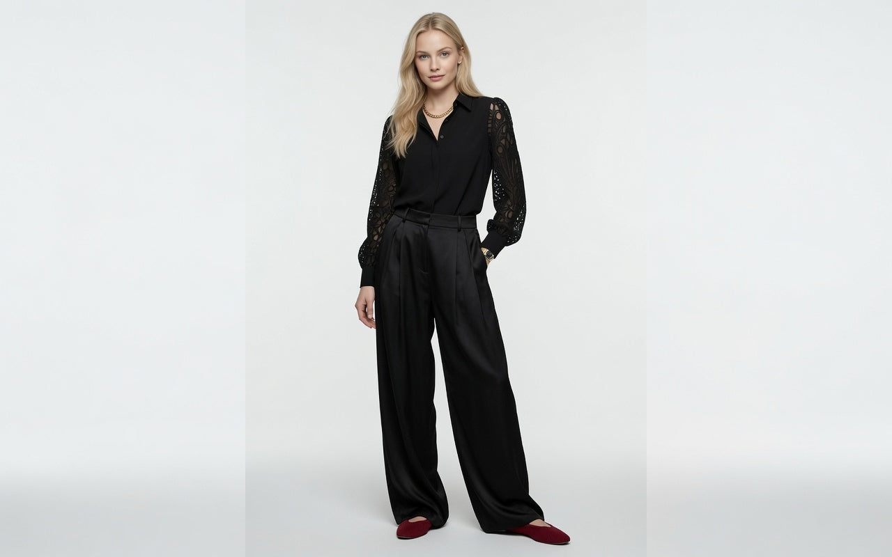 Blusa Hueca Casual Formal Elegante Moda Mujer En Tendencia- Un Tono Mas.