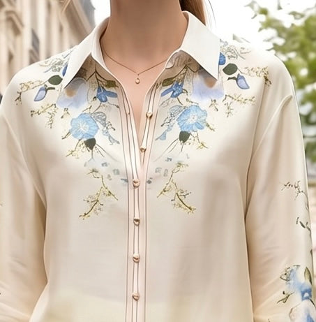 Conjunto Elegante De Blusa y Pantalón Estampado Floral Casual Formal Moda Mujer En Tendencia.